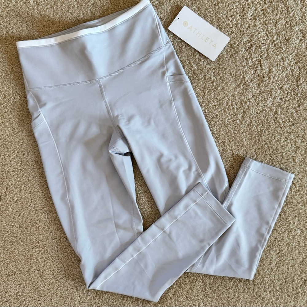 Athleta Grey Interval Stash 7/8 Tights XS